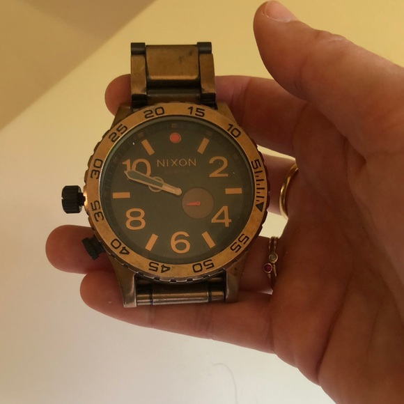 nixon bronze watch